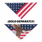 All Seasons Polyester Dog Collar Buckle Type Customized American Flag Design