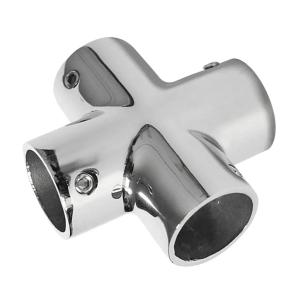 China AISI316 Stainless Steel 90 Degree Cross Tee Connector for Marine Hardware Rail Connection factory