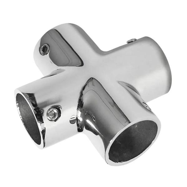 AISI316 Stainless Steel 90 Degree Cross Tee Connector for Marine Hardware Rail