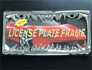China Crocodile Mouth Style Metal License Plate Frames Crack And Corrosion Resistant factory