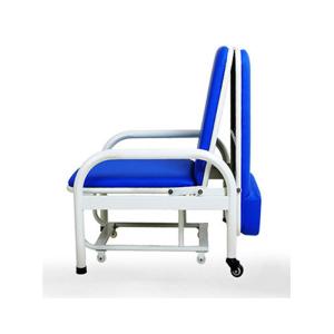China Clinic Aluminum Folding Chairs Convertible Bed 630*770*860mm Size factory