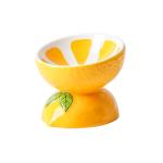 Anti Overturning Raised Ceramic Cat Bowl Rounded Shape Sustainable