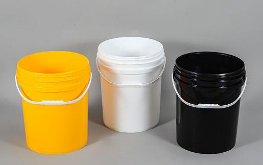 Industrial Grade Plastic Five Gallon Buckets Diameter 11.5 Inches Height 15.5