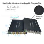 4-Channel 3G-SDI Fiber Converter with RS485 & Tally Full digital non-compression