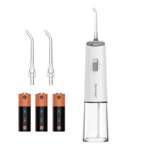 China Three Dry Batteries Rechargeable Dental Water Flosser With Tongue Scraper on sale