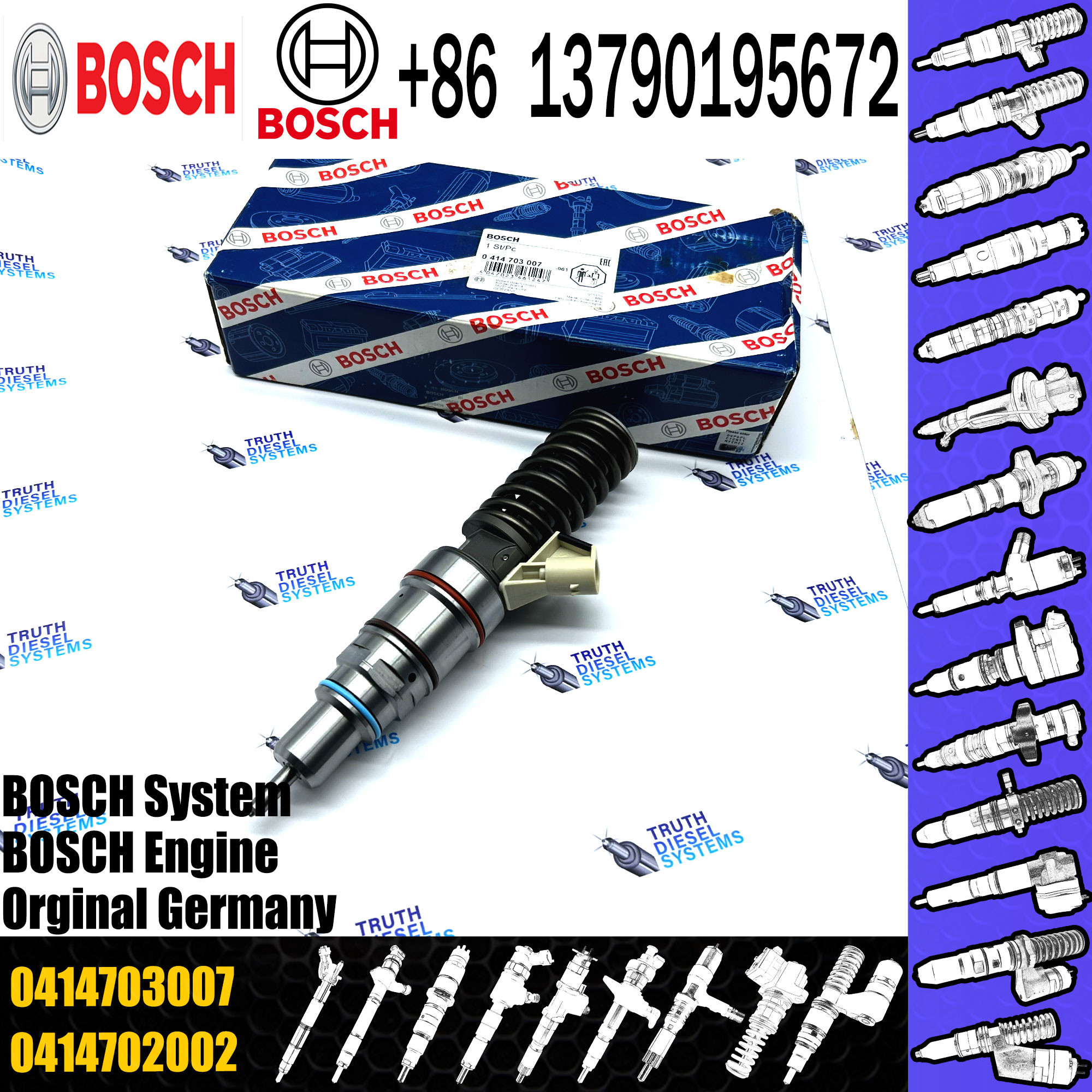 Diesel Fuel Injector 0986441030 0986441029 0986441028 0986441031 0414703005 0414703003 0414703002 0414703007