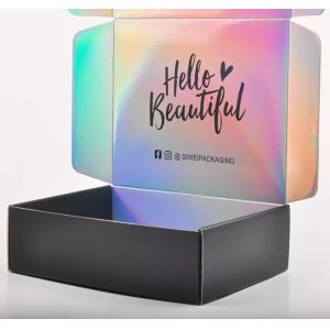 OEM Colored Corrugated Mailer Boxes Embossing Apparel Packaging Boxes ISO