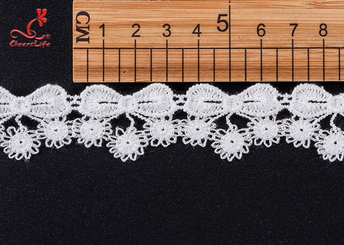 Water Soluble Floral Guipure Lace Fabric For Women Dresses / Skirt