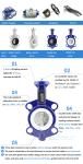 Factory 4 Inch Pn16 Class150 Ductile Iron Body Handle Wafer Butterfly Valve For
