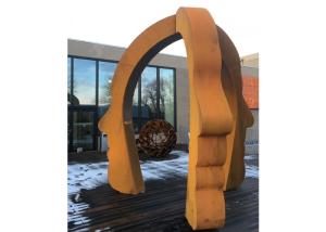 China Large Public Decorative Corten Steel Face Sculpture for Outdoor factory