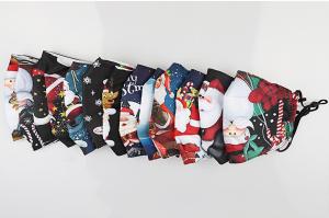 China civilian Reusable Printed Image Cotton Face Mask For Christmas factory