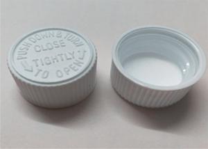 China 28mm 32mm child resistant pp cap press down screw cap plastic screw cap factory