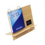 2024 Office Wooden Desk Calendar 21*18*13.5cm Wireless Charging Function