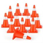 18in 28in PVC Traffic Safety Cones Safery Durable For Driveway Road Parking