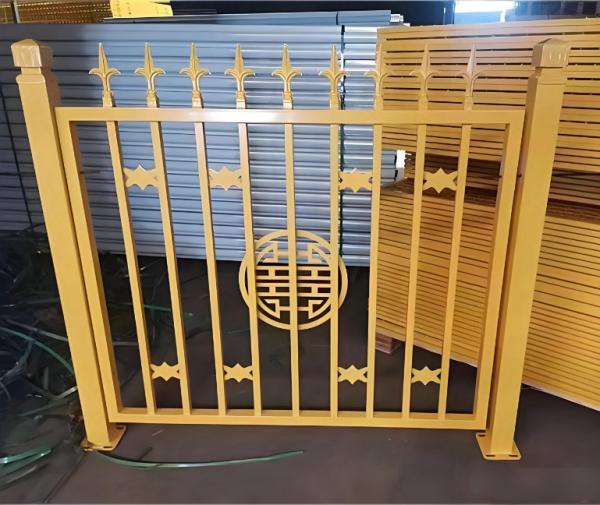 China 6FT High Black Powder Coated Metal Tubular Steel Fence factory