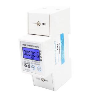 China High Quality White DIN Rail Single Phase Two Wire Digital Power Meter factory