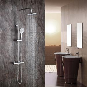 China Bathroom Rain Mixer Shower Combo Set Temperature Control Rainfall Shower Unit factory
