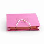Personalized Pink Printed Paper Gift Bags Laminated Euro Tote Shopping Bags for