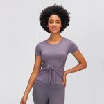 Women Bandage Activewear T Shirts Yoga T-Shirts Fitness Workout Apparel
