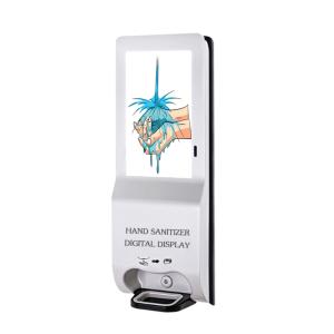 China Gel Foam Liquid Hand Sanitizer Dispenser LCD Digital Display Auto Dispenser Digital Signage Screen factory