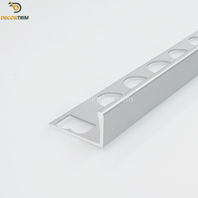 Tile Border Trim Bathroom Edge Trim 2500mm Round Punching With Anodizing