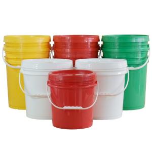 China 5 Gallon White Plastic Buckets With Lid Plastic-Paint-Bucket For Your Production Line factory