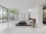 White Carrara Polished Sintered Stone Slab 1420x2700mm