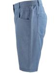 Blue Denim Color Ladies Mid Length Shorts With Front And Back Pockets