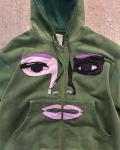 Custom Thick Heavy 100% Cotton Acid Wash French Terry Distressed Patch Work