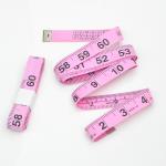 Cute Pink Clothing Tape Measure , 60 Inches Clothing Ruler Tape With Inch Metric