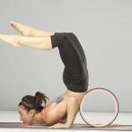 Fitness Yoga Roller Wheel , Cork Yoga Wheel TPE Yoga Circles Gym Workout Back
