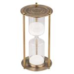 30 Minute 60 Minute Large Antique Brass Hourglass , Rotating Sand Timer