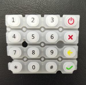 China Transparent Silicone Rubber Keyboard Keys Laser Etching Printing factory