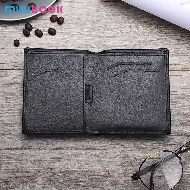 Custom Your Logo Men's Short Wallet Thin Minimalist Front Pocket Rfid Blocking Purse