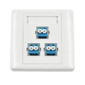 China 3 Core Fiber Optic Faceplate , Fiber Optic Cable Junction Box With SC FC ST LC Adapter factory