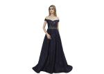 Dark Blue Color Lace European Style Evening Dresses , Sweetheart Prom Party