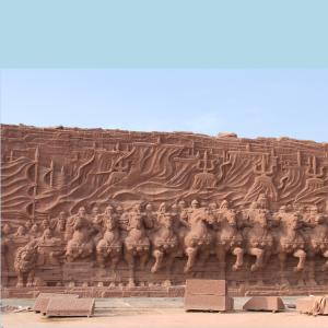 China Large huge red sandstone sculpture project,China stone carving Sculpture supplier factory