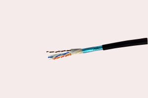 China Outdoor Cat6 F/Utp Lan Cable , 0.57mm Shielded Cmx Direct Burial Cable factory