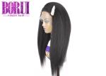 Malaysian Preplucked Kinky Straight Lace Frontal , Virgin Long Lace Front Wigs