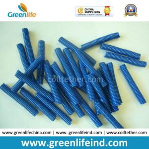 China Dark Blue Security Spiral Coil Lanyard Tether 60MM Long factory