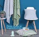 Europe Luxurious design home decor sofa throw pillow blue geometric pattern