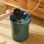 Indoor Office Drawing Room Round Waste Segregation Plastic Dustbin