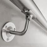 Vintage Design Glass Stair Hand Railings Powder Coated / Polished / Brushed /