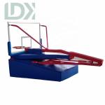 Foldable Basketball Stand With Glass Backboard Portable Basketball Hoop