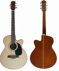 China 40inch Cutaway Bleach Spruce Acoustic guitar western guitar with kauripine back -AF4021C-B factory