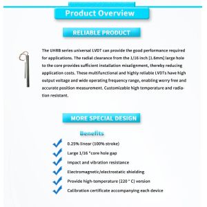 ±50.8 Range UHRB2000 Customized LVDT Linear Position Sensor for Industrial