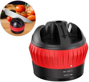 China Mini 2 Stage Pocket Tungsten Carbide Kitchen Knife Sharpener With Non Slip Suction Pad factory