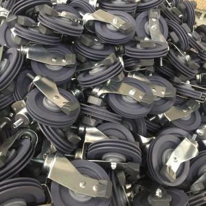 China M12x15mm Threaded Stem Polyurethane Wheel 5 Inch Shopping Trolley Castors Supplys YLcaster factory