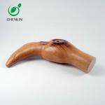 Walnut log solid animal carving bent umbrella handle head black walnut solid