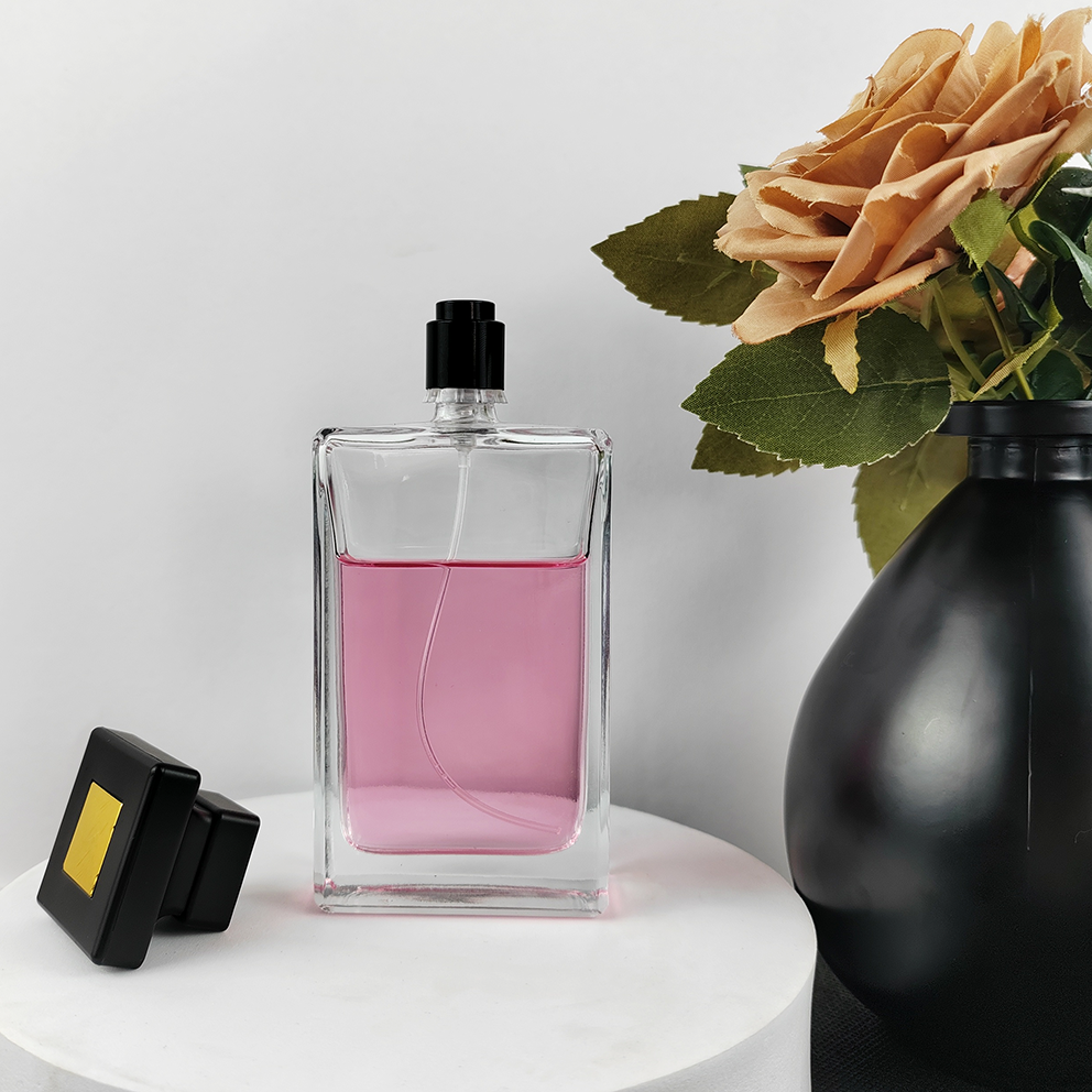 30ml 50ml 100ml Square Spray Bottle Glass Perfume Bottle with Rubber Stopper Sealing Type